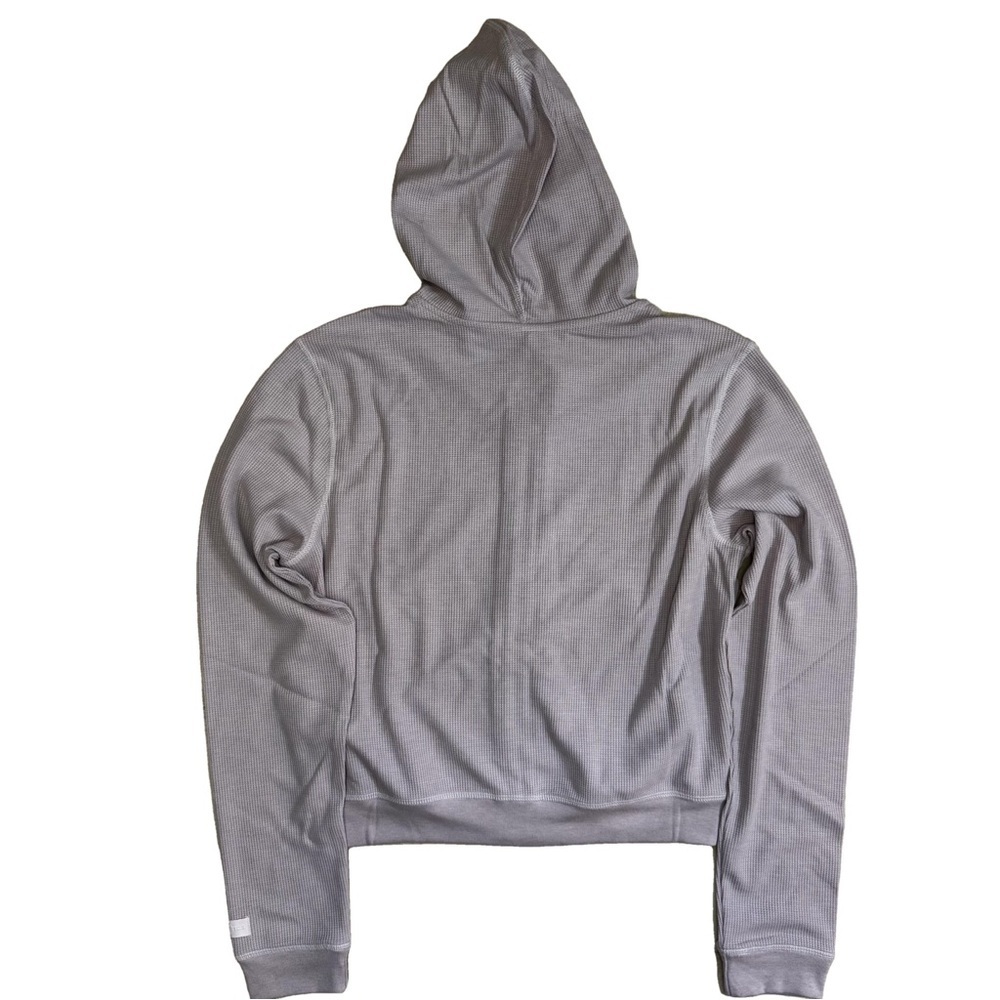 Fabletics Women's XS Zip-Up Waffle Hoodie Muted Mauve Petal Pockets Ribbed Cuffs - Picture 15 of 15